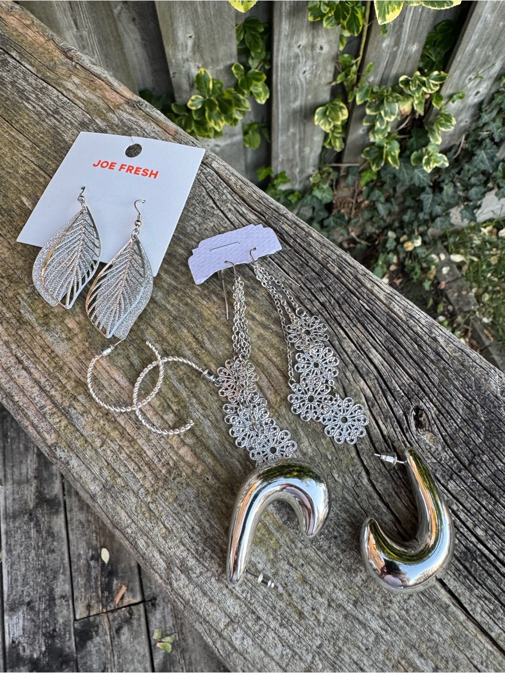 Silver tone earrings bundle - Women’s Fashion Jewelry
